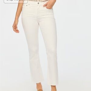 NEW WITH TAGS J.‎ Crew Factory White Signature Stretch Flare Crop Jean 27 Petite